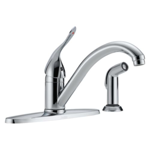 Main product image of Commercial HDF Single Handle Kitchen Faucet w/ Spray (Chrome), 400LF-HDF