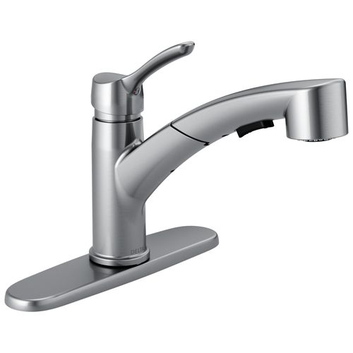 Main product image of Collins Single Handle Pull-Out Kitchen Faucet (Arctic Stainless), 4140-AR-DST