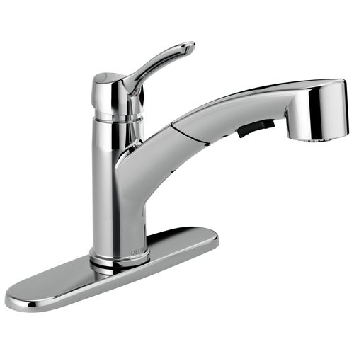 Main product image of Collins Single Handle Tract-Pack Pull-Out Kitchen Faucet (Chrome), 4140-TP-DST
