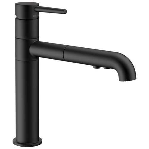 Main product image of Trinsic Single Handle Pull-Out Kitchen Faucet (Matte Black), 4159-BL-DST