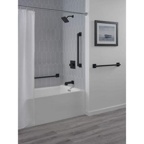 Main product image of Pivotal 42" Angular Modern Decorative ADA Grab Bar (Matte Black), 41942-BL