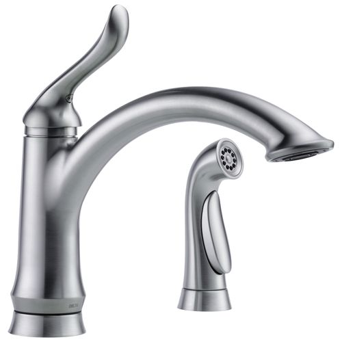 Main product image of Linden Single Handle Kitchen Faucet w/ Spray (Arctic Stainless), 4453-AR-DST