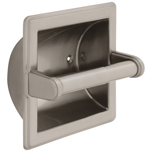 Main product image of Brass Recessed Paper Holder w/ Brass Roller (Satin Nickel), 45072-SN