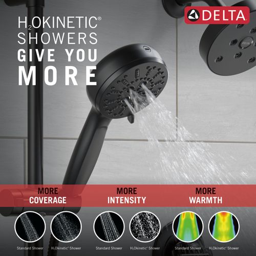 Main product image of 7-Setting Hand Shower w/ Slide Bar & Cleaning Spray (Matte Black), 51584-BL