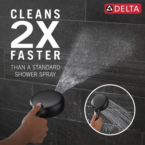 Main product image of 7-Setting Hand Shower w/ Slide Bar & Cleaning Spray (Matte Black), 51584-BL