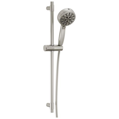 Main product image of 7-Setting Slide Bar Hand Shower with Cleaning Spray, 1.75 GPM (Lumicoat Stainless), 51584-SS-PR