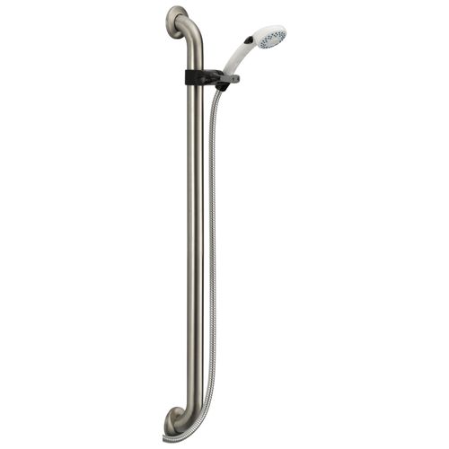 Main product image of Adjustable Slide Bar/Grab Bar 2-Setting Hand Shower (White), 52003-DS