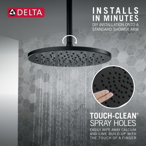 Main product image of 52158-BL Single-Setting Metal Raincan Shower Head (Matte Black)