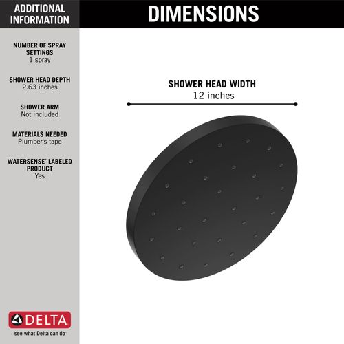 Main product image of 52160-BL H2Okinetic Single Setting Shower Head w/ UltraSoak (Matte Black)
