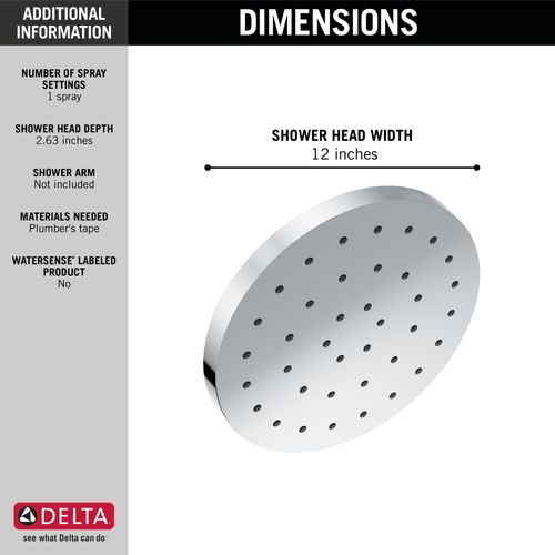 Main product image of H2Okinetic Single Setting Shower Head with UltraSoak, 2.5 GPM (Lumicoat Chrome), 52160-PR25
