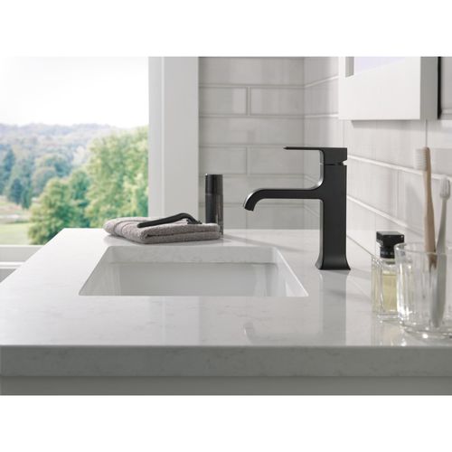 Main product image of Curved Velum Single Handle Bathroom Faucet, 539-BLMPU-DST (Matte Black)