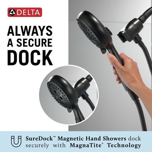 Main product image of 7-Setting SureDock Magnetic Hand Shower, 1.75 GPM (Matte Black), 54810-BL-PK