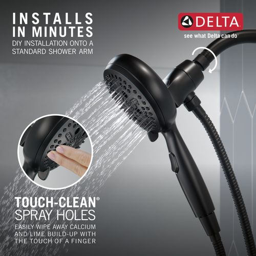 Main product image of 7-Setting SureDock Magnetic Hand Shower, 1.75 GPM (Matte Black), 54810-BL-PK