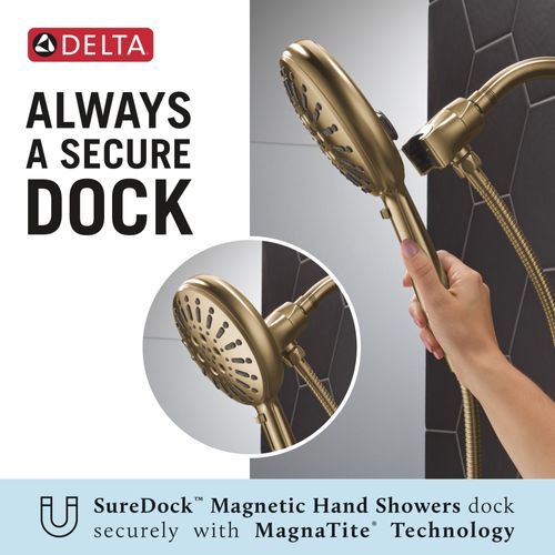 Main product image of 7-Setting SureDock Magnetic Hand Shower, 1.75 GPM (Lumicoat Champagne Bronze), 54910-CZ-PR-PK