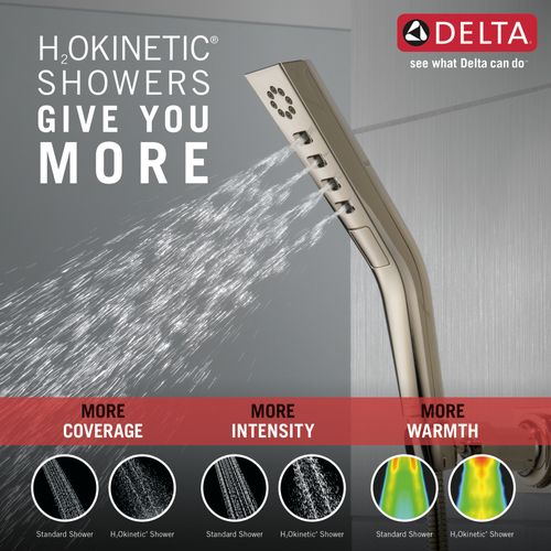 Main product image of H2OKinetic 3-Setting Wall Mount Hand Shower (Lumicoat Polished Nickel), 55799-PN-PR