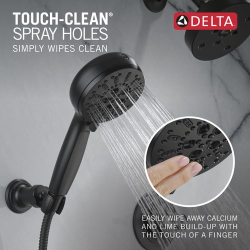 Main product image of 7-Setting Wall Mount Hand Shower with Cleaning Spray, 1.75 GPM (Matte Black), 55884-BL