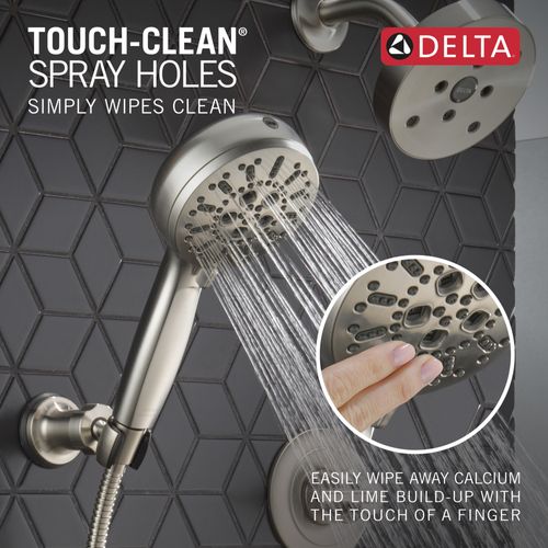 Main product image of 7-Setting Wall Mount Hand Shower with Cleaning Spray, 1.75 GPM (Lumicoat Stainless), 55884-SS-PR