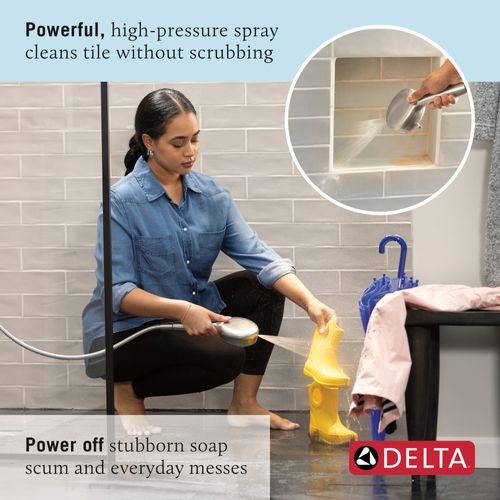 Main product image of 7-Setting Wall Mount Hand Shower with Cleaning Spray, 1.75 GPM (Lumicoat Stainless), 55884-SS-PR