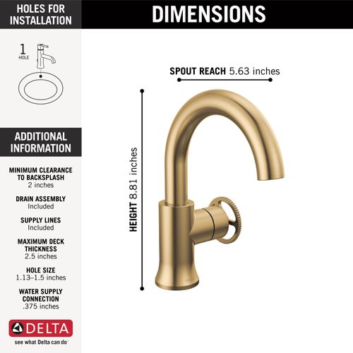 Main product image of 558HAR-CZ-DST Trinsic Single Handle Bathroom Faucet (Champagne Bronze)