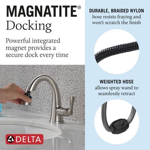 Main product image of Stryke Single Handle Pull Down Bathroom Faucet, 1.2 GPM (Lumicoat Stainless), 577-SSPD-PR-DST