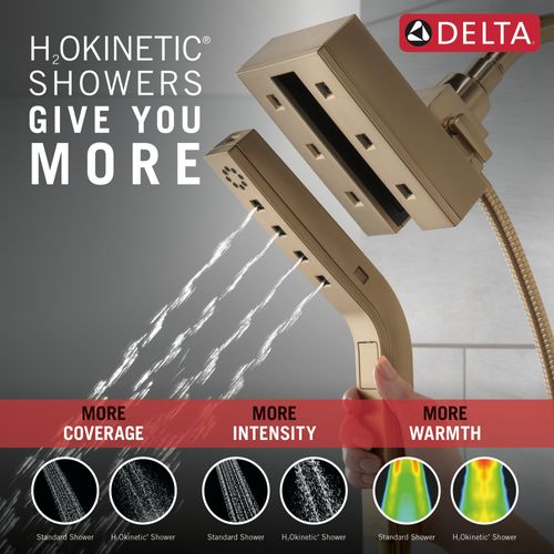 Main product image of H2Okinetic In2ition 4-Setting 2-in-1 Shower, 2.5 GPM (Lumicoat Champagne Bronze), 58473-CZ-PR25