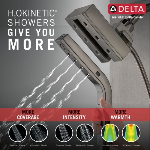 Main product image of H2Okinetic In2ition 4-Setting 2-in-1 Shower, 1.75 GPM (Lumicoat Black Stainless), 58473-KS-PR