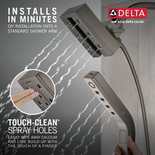 Main product image of H2Okinetic In2ition 4-Setting 2-in-1 Shower, 1.75 GPM (Lumicoat Black Stainless), 58473-KS-PR