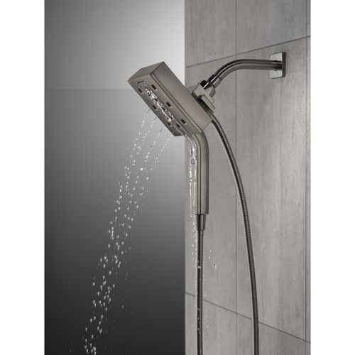 Main product image of H2Okinetic In2ition 4-Setting 2-in-1 Shower, 1.75 GPM (Lumicoat Black Stainless), 58473-KS-PR