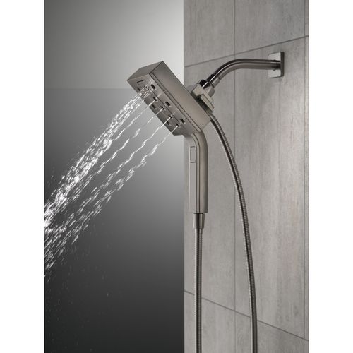 Main product image of H2Okinetic In2ition 4-Setting 2-in-1 Shower, 1.75 GPM (Lumicoat Black Stainless), 58473-KS-PR