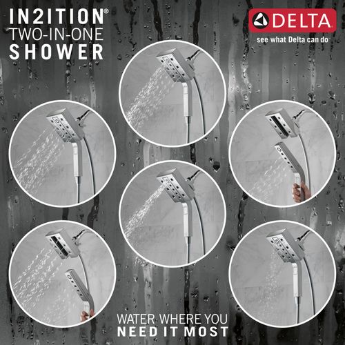 Main product image of H2OKinetic In2ition 4-Setting 2-in-1 Shower, 1.75 GPM (Lumicoat Chrome), 58473-PR