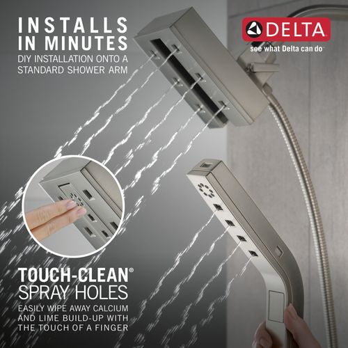 Main product image of H2OKinetic In2ition 4-Setting 2-in-1 Shower, 2.5 GPM (Lumicoat Stainless), 58473-SS-PR25
