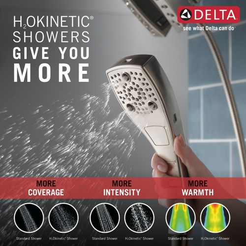 Main product image of H2OKinetic In2ition 5-Setting 2-in-1 Shower, 1.75 GPM (Lumicoat Stainless), 58474-SS-PR