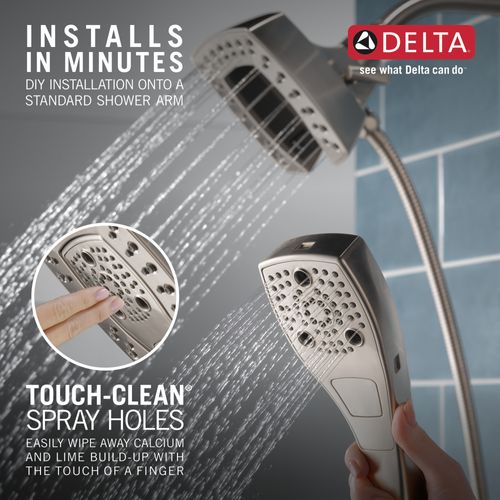 Main product image of H2OKinetic In2ition 5-Setting 2-in-1 Shower, 1.75 GPM (Lumicoat Stainless), 58474-SS-PR