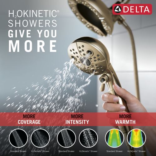 Main product image of H2Okinetic In2ition 5-Setting 2-in-1 Shower, 2.5 GPM (Lumicoat Champagne Bronze), 58480-CZ-PR25-PK