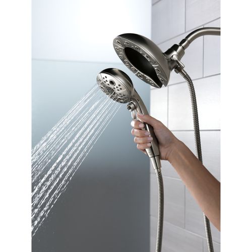 Main product image of H2Okinetic In2ition 5-Setting 2-in-1 Shower, 2.5 GPM (Lumicoat Black Stainless), 58480-KS-PR25-PK