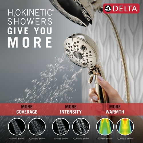 Main product image of H2Okinetic In2ition 5-Setting 2-in-1 Shower, 2.5 GPM (Lumicoat Polished Nickel), 58480-PN-PR25-PK