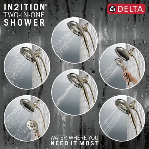 Main product image of H2Okinetic In2ition 5-Setting 2-in-1 Shower, 2.5 GPM (Lumicoat Polished Nickel), 58480-PN-PR25-PK