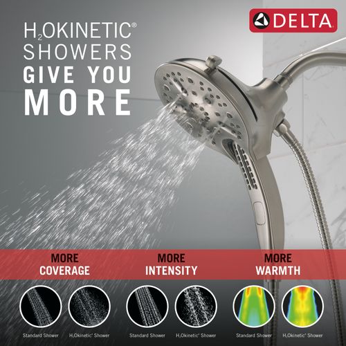Main product image of H2Okinetic In2ition 5-Setting 2-in-1 Shower, 1.75 GPM (Lumicoat Stainless), 58620-SS-PR-PK