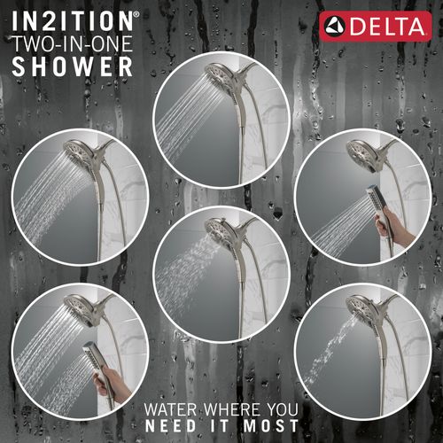 Main product image of H2Okinetic In2ition 5-Setting 2-in-1 Shower, 1.75 GPM (Lumicoat Stainless), 58620-SS-PR-PK