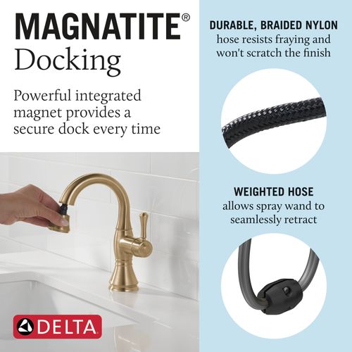Main product image of Cassidy Single Handle Pull Down Bathroom Faucet, 1.2 GPM (Champagne Bronze), 597-CZPD-DST