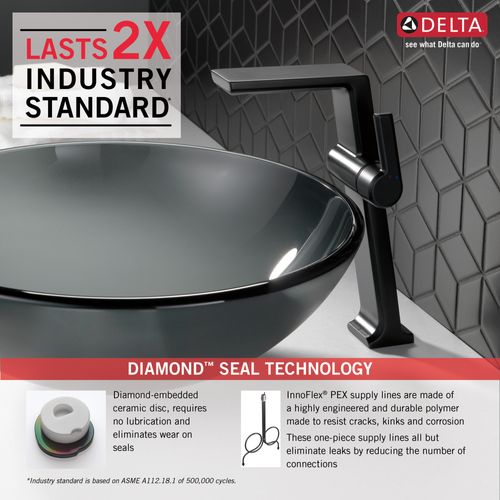 Main product image of Pivotal Single Handle Vessel Bathroom Faucet (Matte Black), 799-BL-DST
