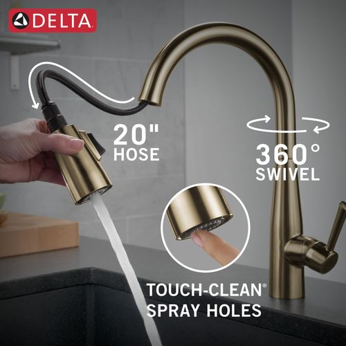 Main product image of Essa Single Handle Pull-Down Kitchen Faucet, 9113-CZ-DST (Champagne Bronze)