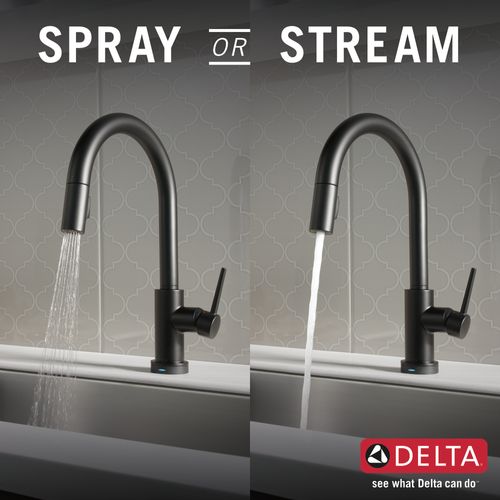 Main product image of Trinsic VoiceIQ Single-Handle Pulldown Kitchen Faucet w/ Touch20 Technology (Matte Black), 9159TV-BL-DST