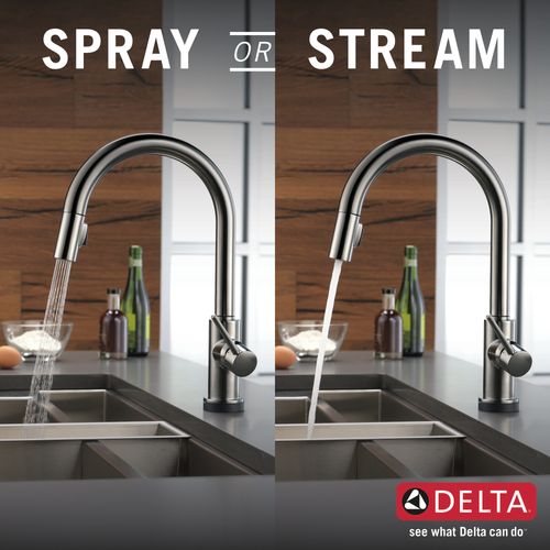 Main product image of Trinsic VoiceIQ Single-Handle Pulldown Kitchen Faucet w/ Touch2O Technology (Black Stainless), 9159TV-KS-DST