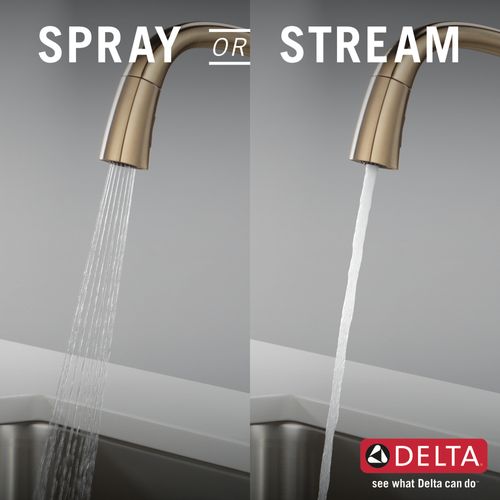 Main product image of Stryke Single Handle Pull Down Kitchen Faucet (Lumicoat Champagne Bronze), 9176-CZ-PR-DST