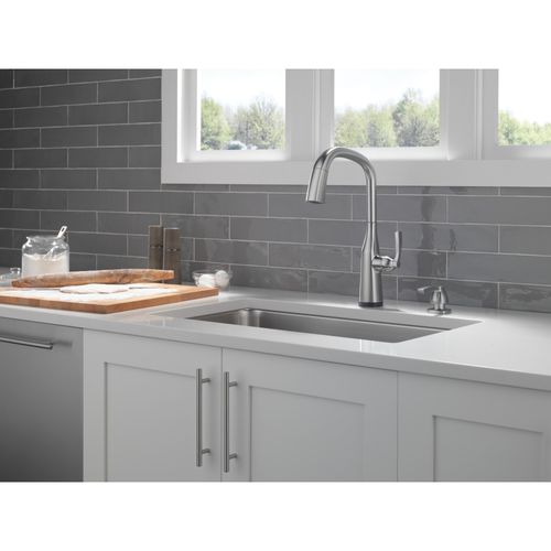 Main product image of Stryke Single Handle Pull Down Kitchen Faucet with Touch 2O Technology, 1.8 GPM (Lumicoat Arctic Stainless), 9176T-AR-PR-DST
