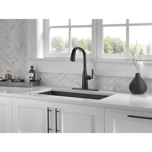Main product image of Stryke Single Handle Pull Down Kitchen Faucet with Touch 2O Technology, 1.8 GPM (Matte Black), 9176T-BL-DST