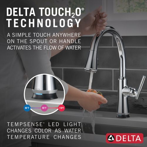 Main product image of Coranto Single Handle Pull Down Kitchen Faucet w/ Touch20 Technology (Chrome), 9179T-DST