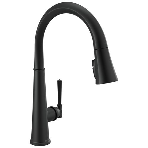 Main product image of Emmeline Single Handle Pull Down Kitchen Faucet (Matte Black), 9182-BL-DST