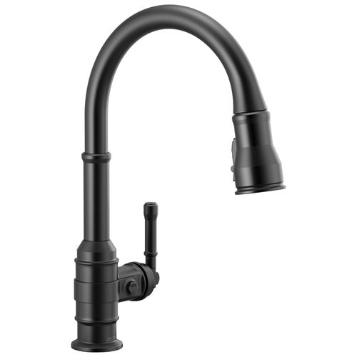 Main product image of Broderick Single Handle Pulldown Kitchen Faucet (Matte Black), 9190-BL-DST